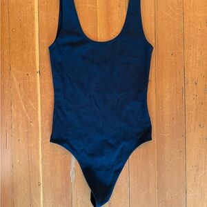 Aritzia Black Scoop-Neck Bodysuit